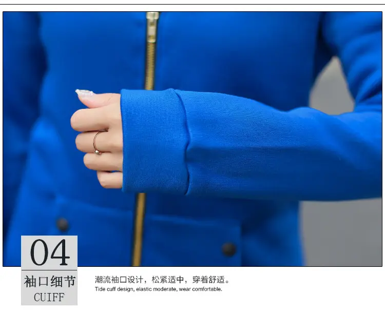 Women Fleece Hooded Sweatshirt Red Winter Jacket — feature 26