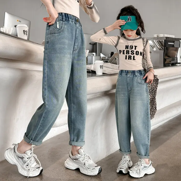 Girls Jeans Medium Large Korean Style 2025 - Image 12