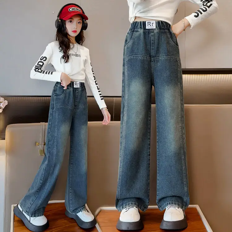 Girls Jeans Medium Large Korean Style 2025 - Image 15