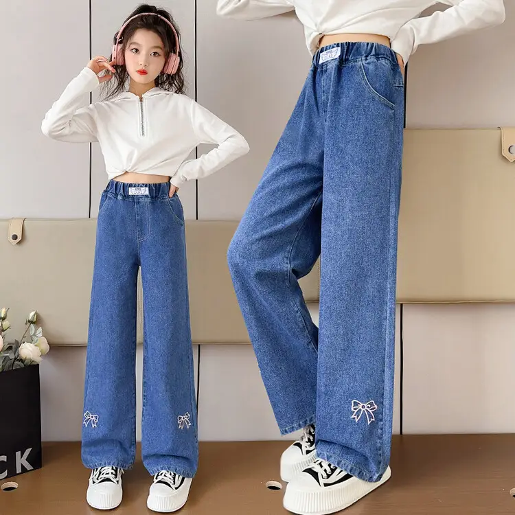 Girls Jeans Medium Large Korean Style 2025 - Image 5
