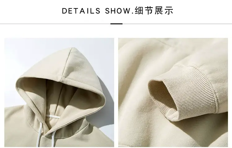 Men's Yellow Hooded Sweatshirt Spring Autumn 2021 — feature 11