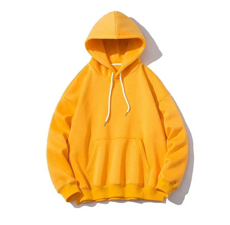 Men's Yellow Hooded Sweatshirt Spring Autumn 2021 — feature 24
