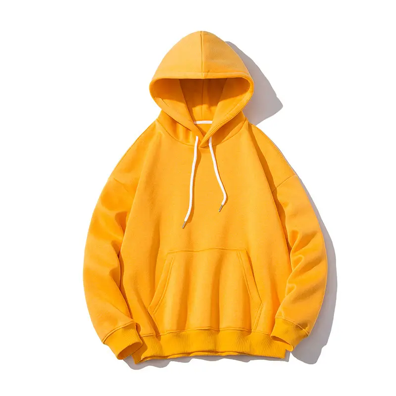 Men's Yellow Hooded Sweatshirt Spring Autumn 2021 - Image 2