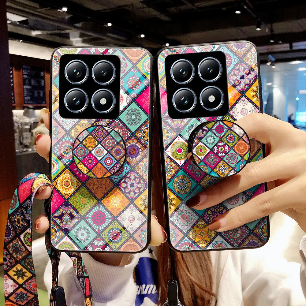 Patterned Glass Mobile Phone Case for Xiaomi 17 Promax - Image 3