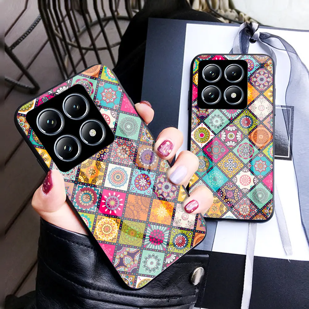 Patterned Glass Mobile Phone Case for Xiaomi 17 Promax - Image 5
