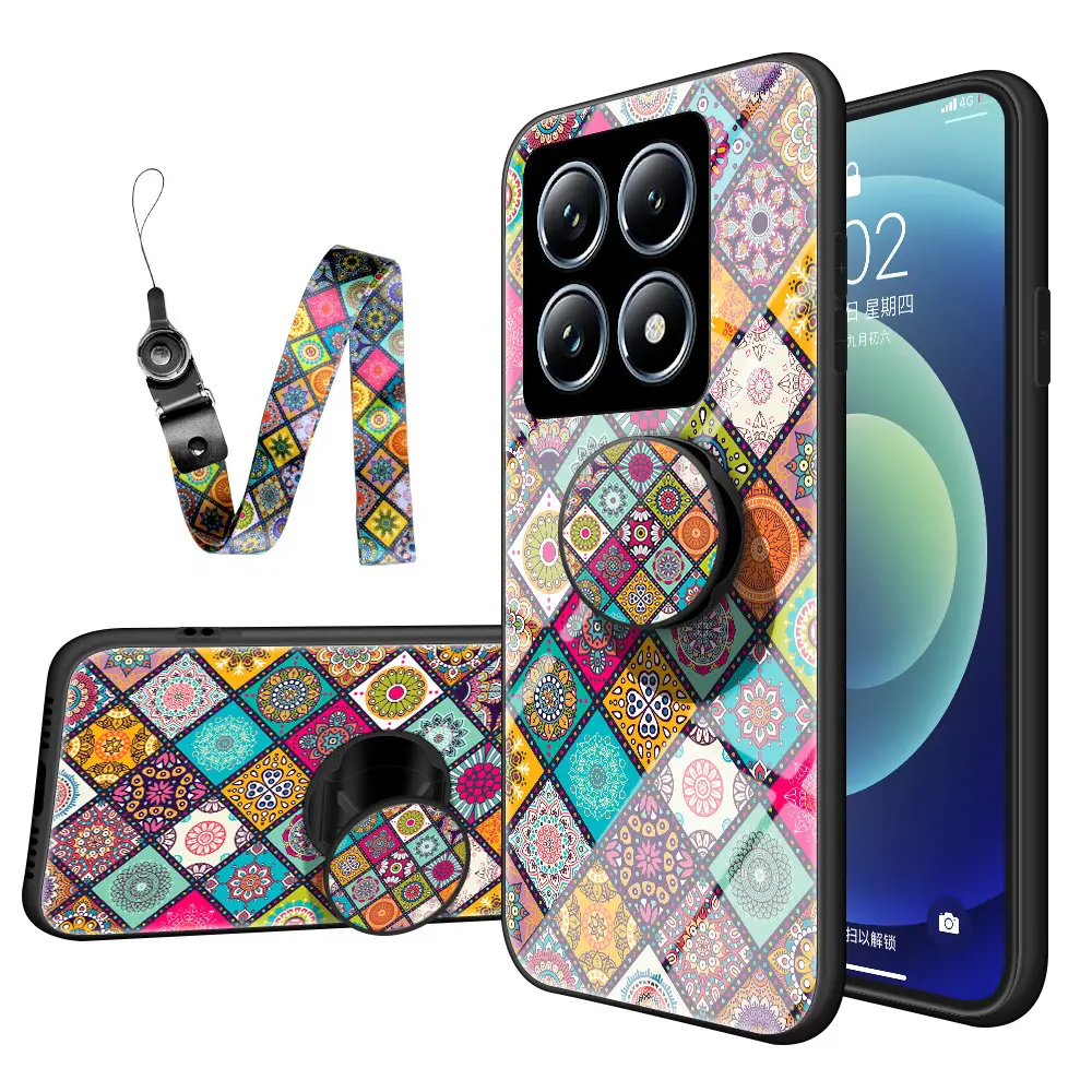 Patterned Glass Mobile Phone Case for Xiaomi 17 Promax - Image 7