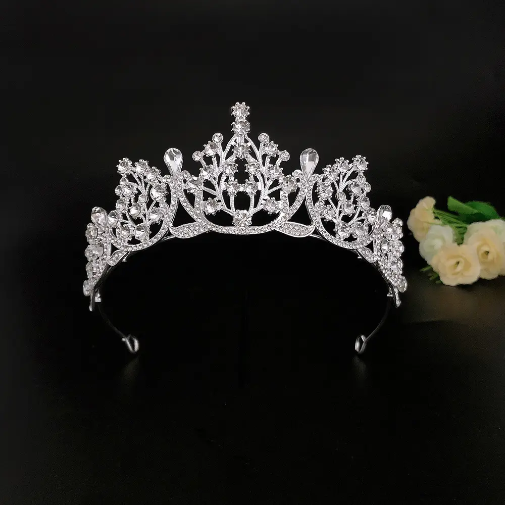 European & American Bride Crown Rhinestone Princess Wedding Headwear