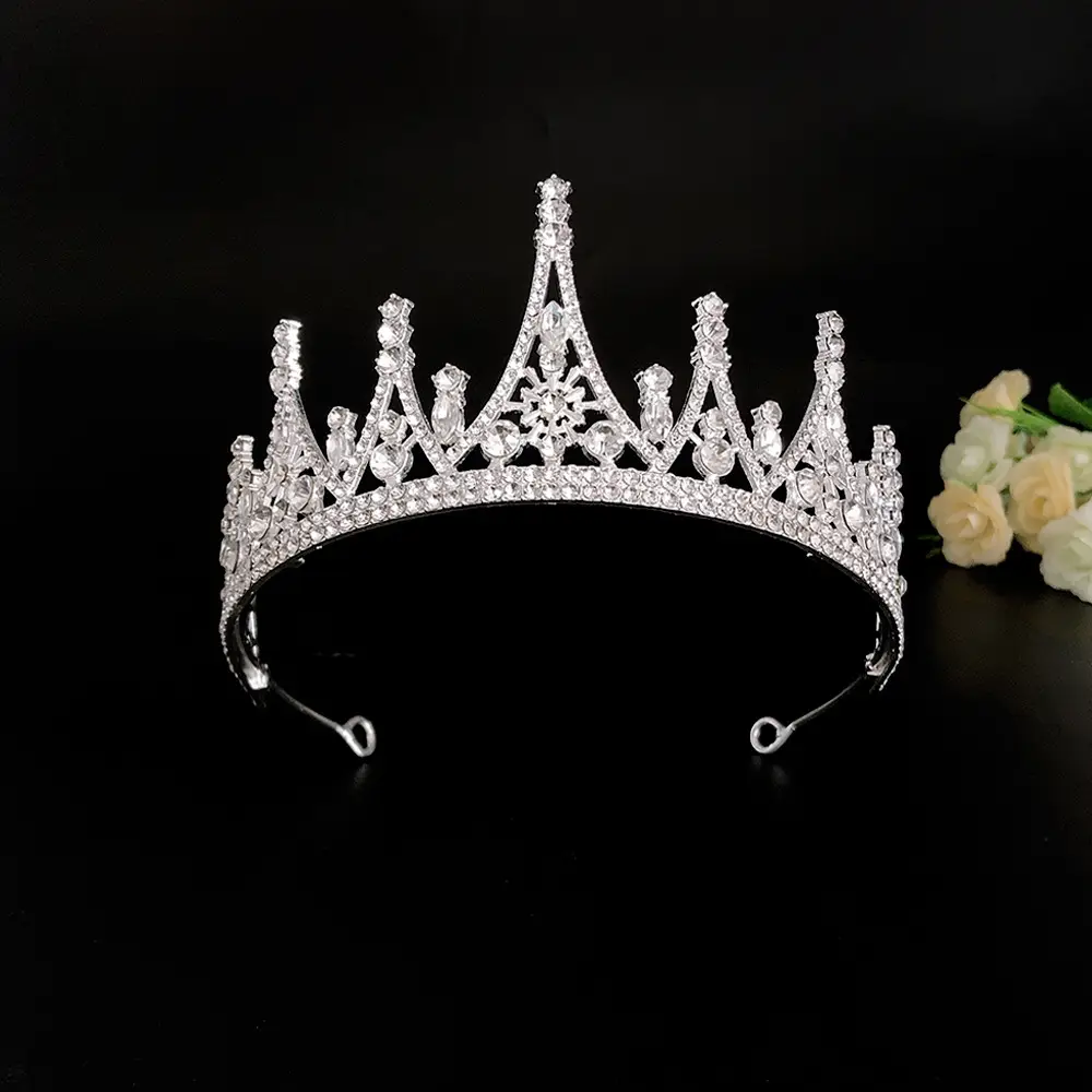 European & American Bride Crown Rhinestone Princess Wedding Headwear