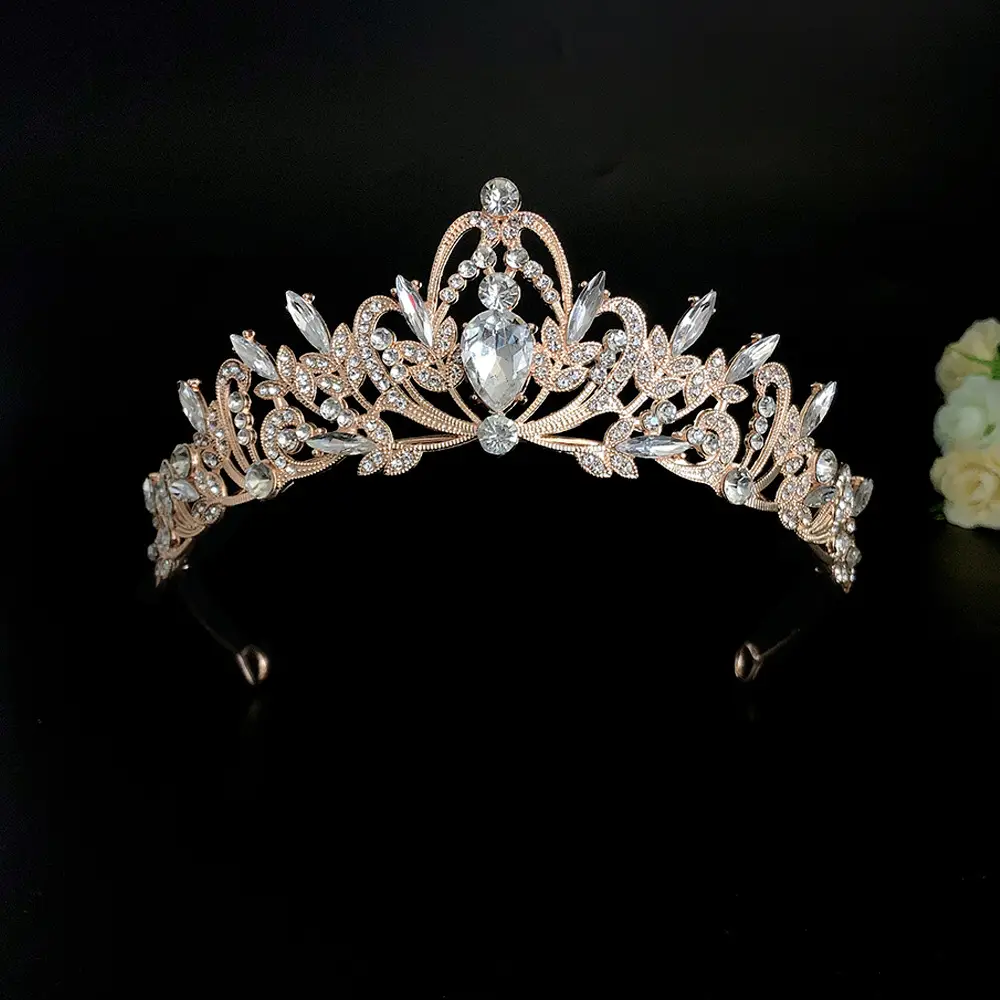 European & American Bride Crown Rhinestone Princess Wedding Headwear