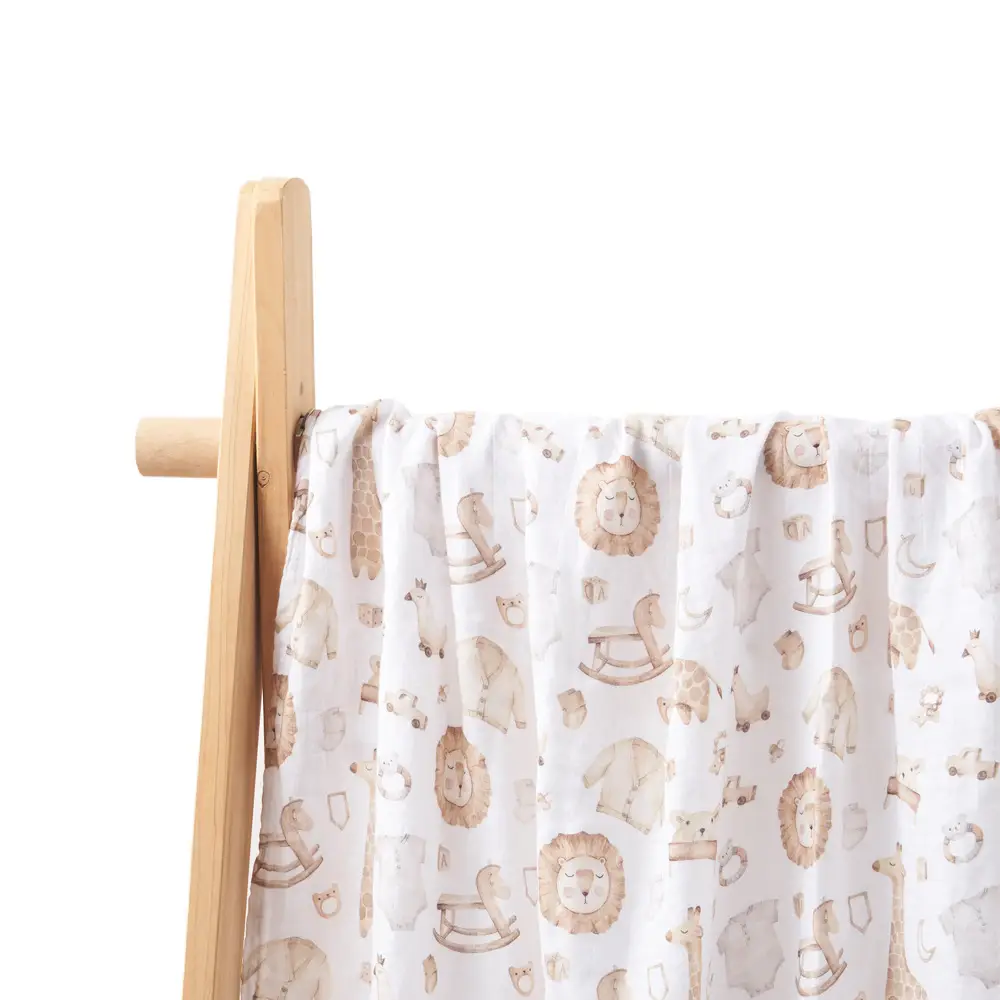 Newborn Hugging Quilted Towel Bamboo Cotton Orange - Image 12