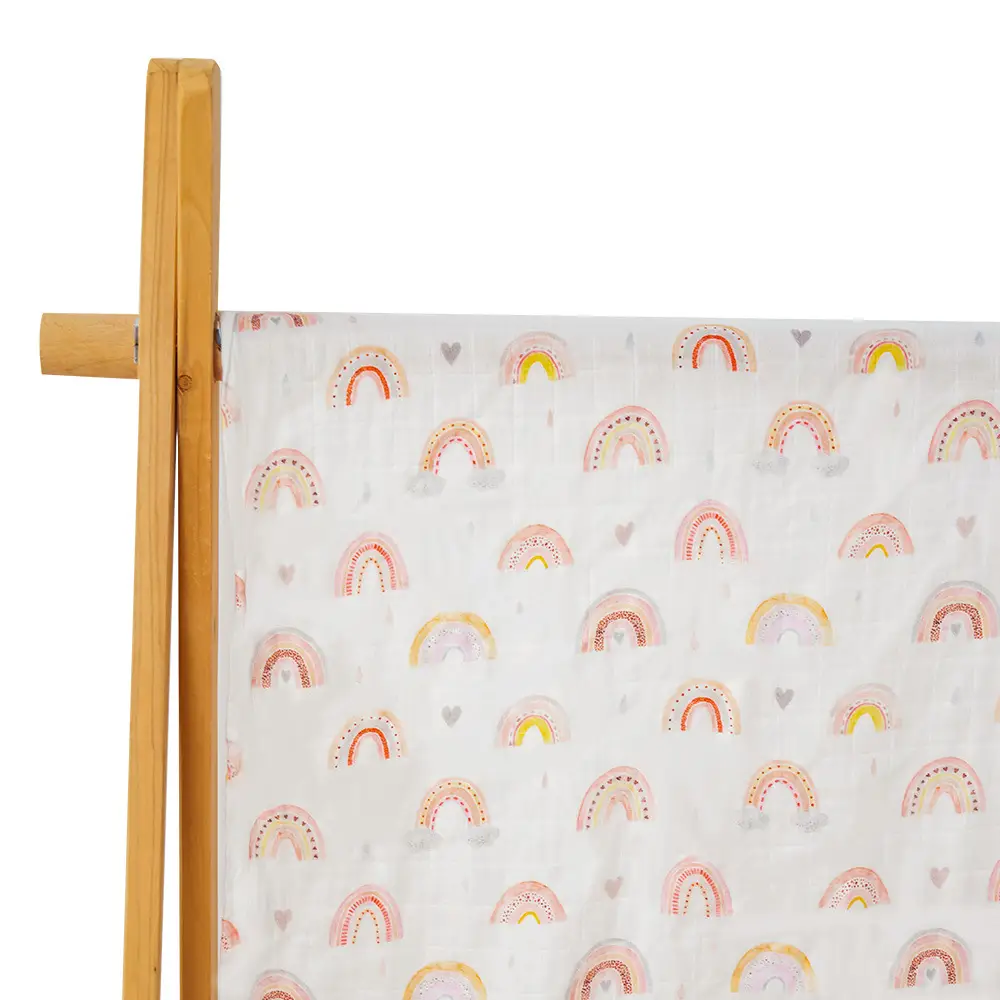 Newborn Hugging Quilted Towel Bamboo Cotton Orange - Image 21