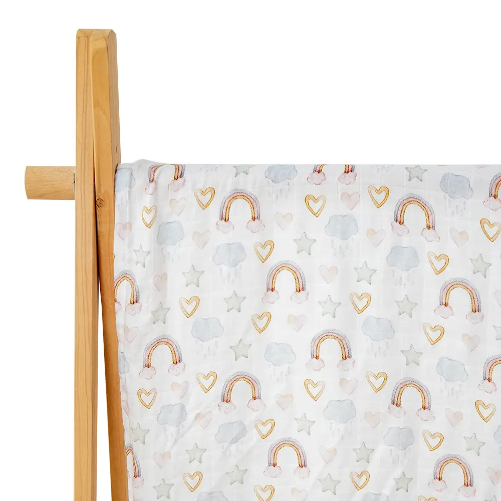 Newborn Hugging Quilted Towel Bamboo Cotton Orange - Image 22