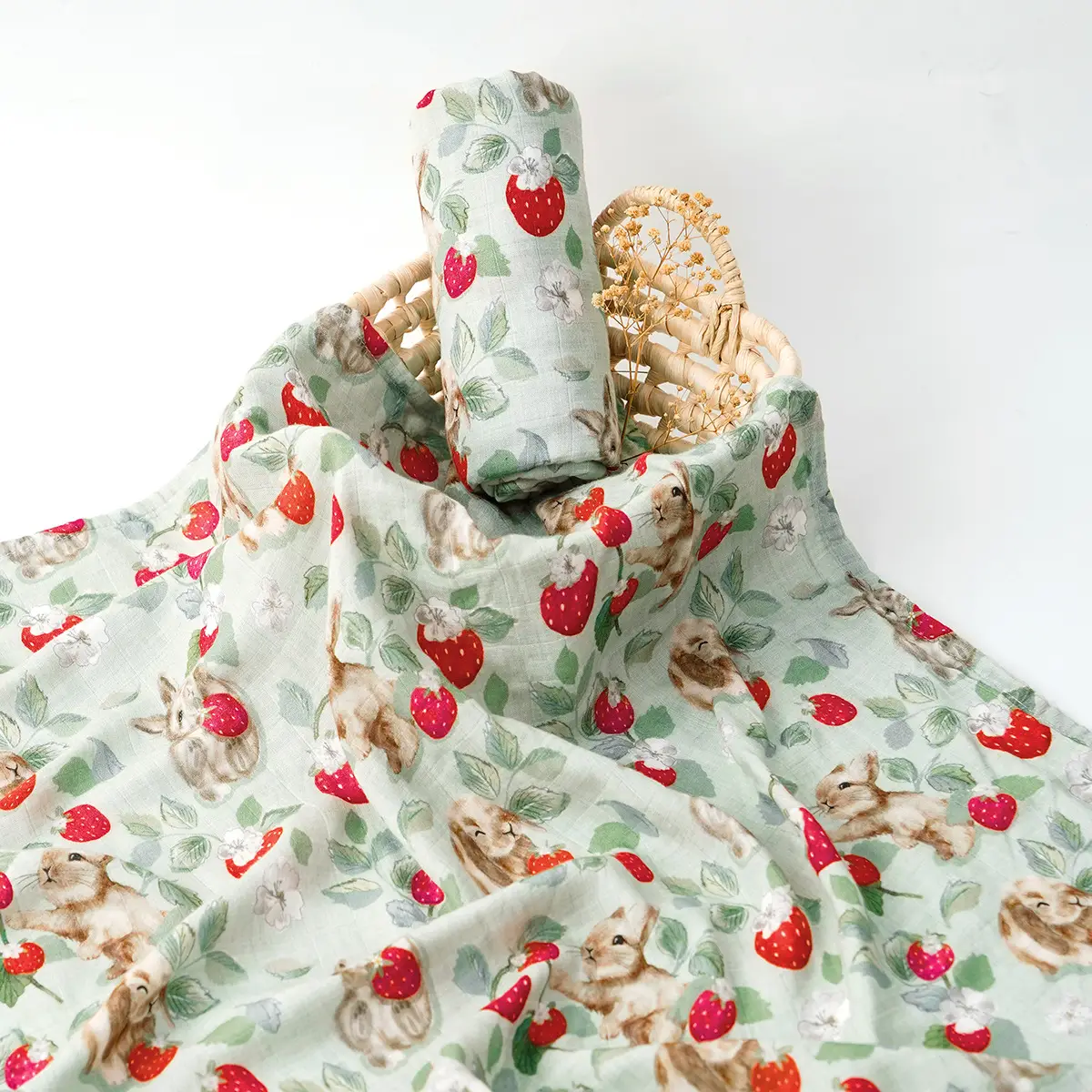 Newborn Hugging Quilted Towel Bamboo Cotton Orange - Image 27