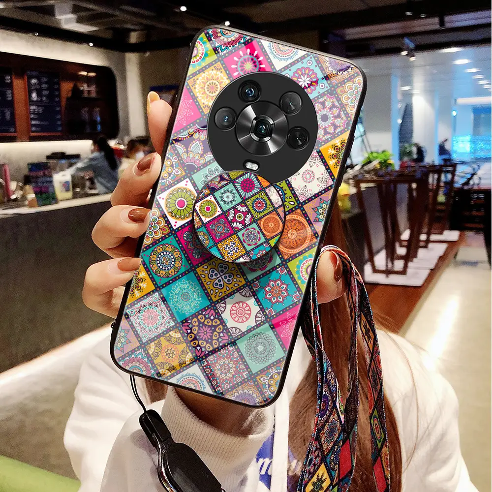 Honor X9D Smart Diamond Pattern Protective Case with Lanyard - Image 5