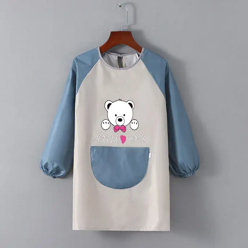 Children's Waterproof Apron Yellow Brown Fall Winter School - Image 24