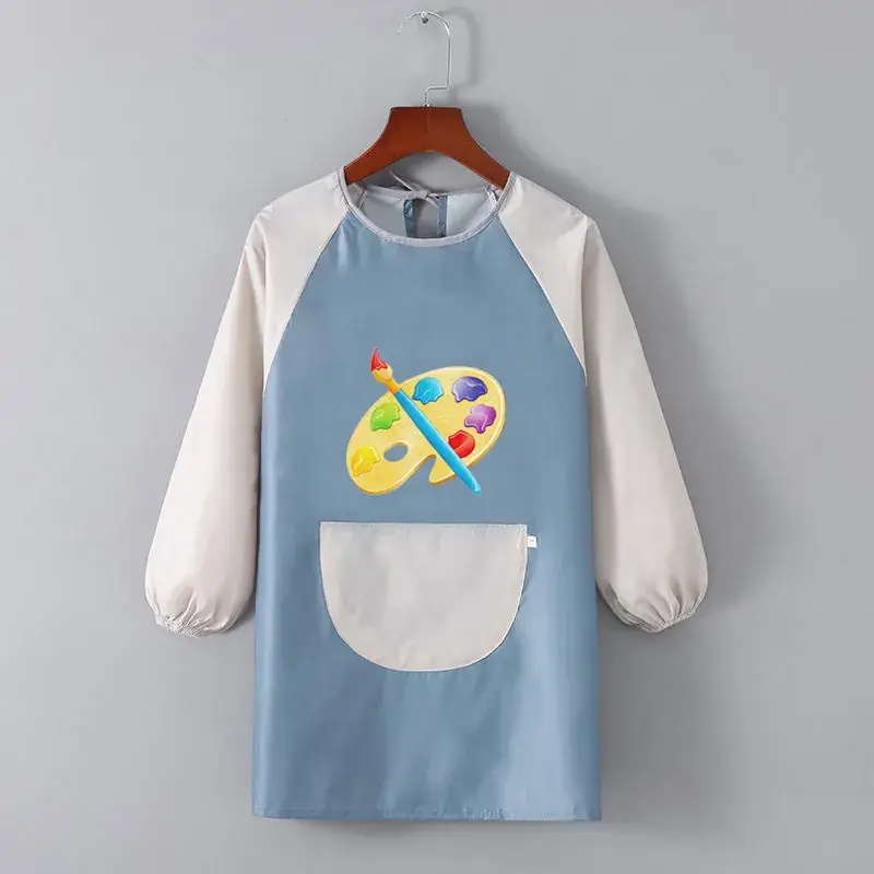 Children's Waterproof Apron Yellow Brown Fall Winter School - Image 13