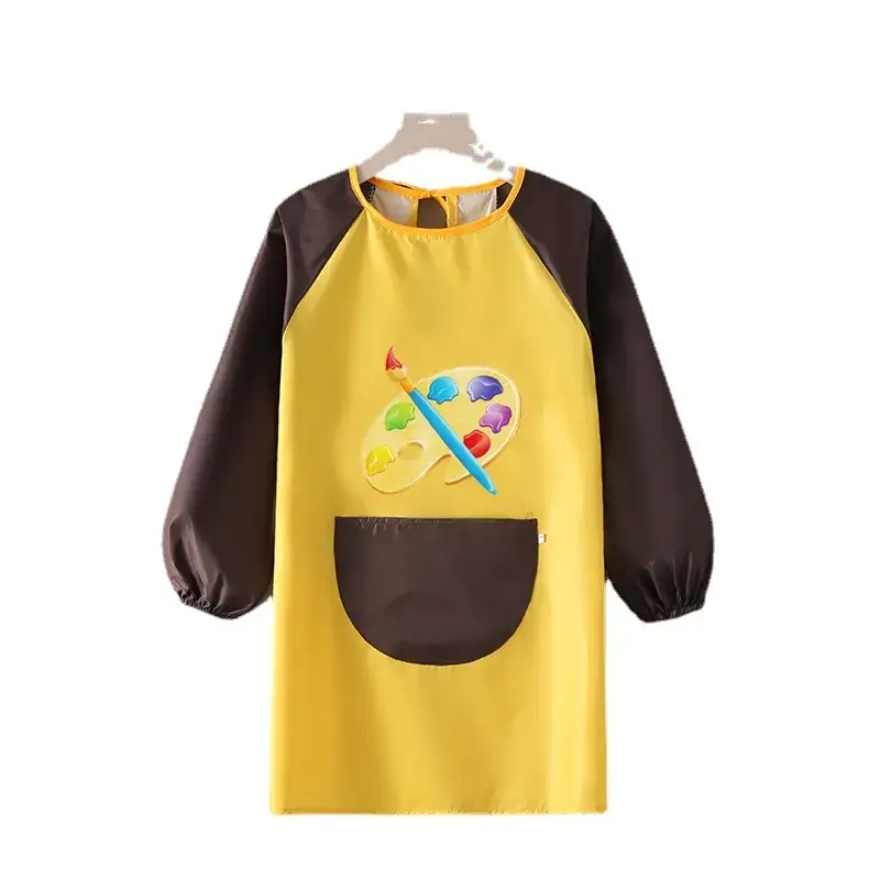 Children's Waterproof Apron Yellow Brown Fall Winter School - Image 32