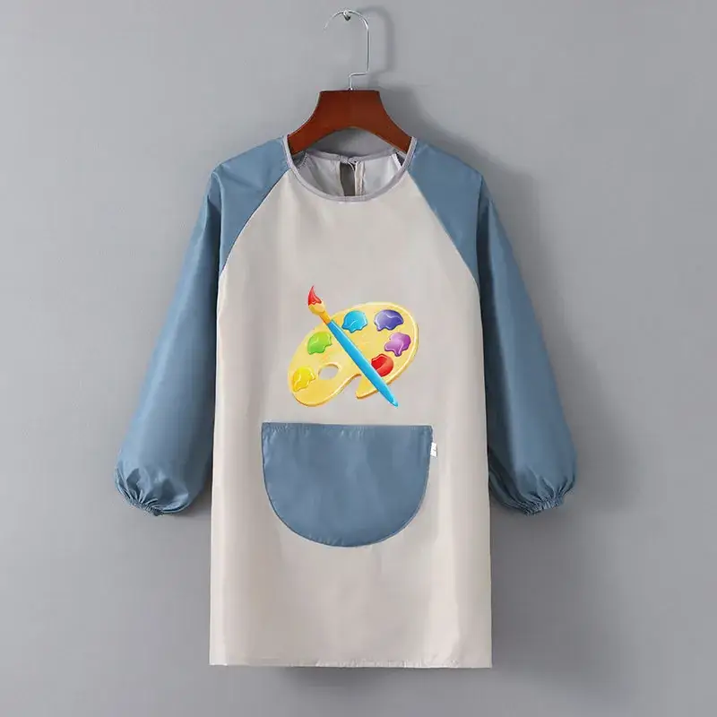 Children's Waterproof Apron Yellow Brown Fall Winter School - Image 14