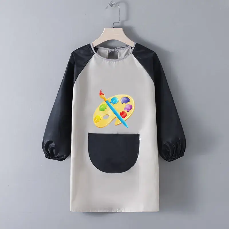 Children's Waterproof Apron Yellow Brown Fall Winter School - Image 15