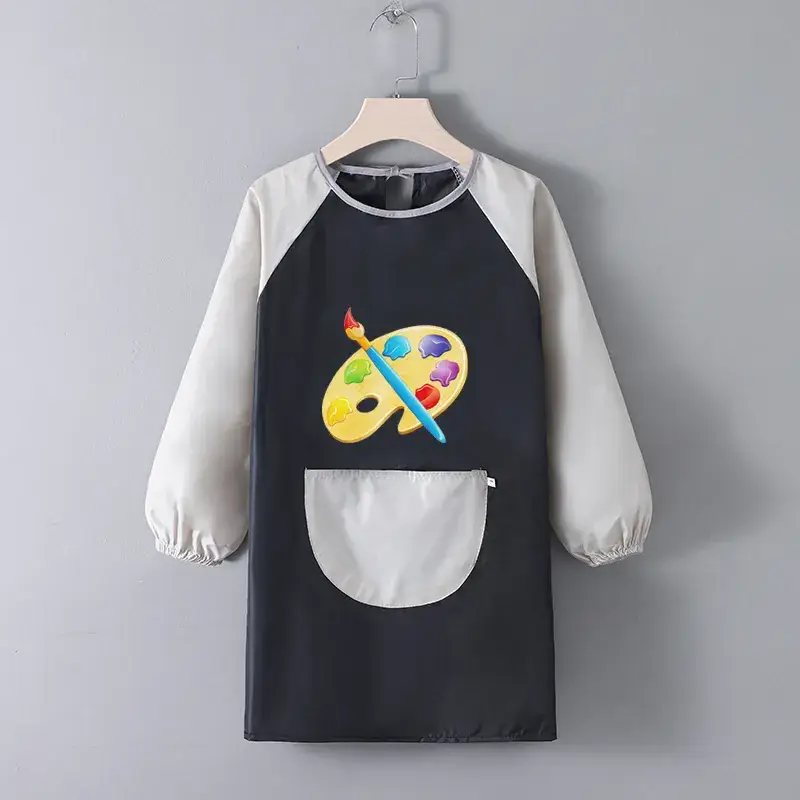 Children's Waterproof Apron Yellow Brown Fall Winter School - Image 16