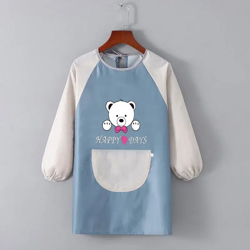 Children's Waterproof Apron Yellow Brown Fall Winter School - Image 23
