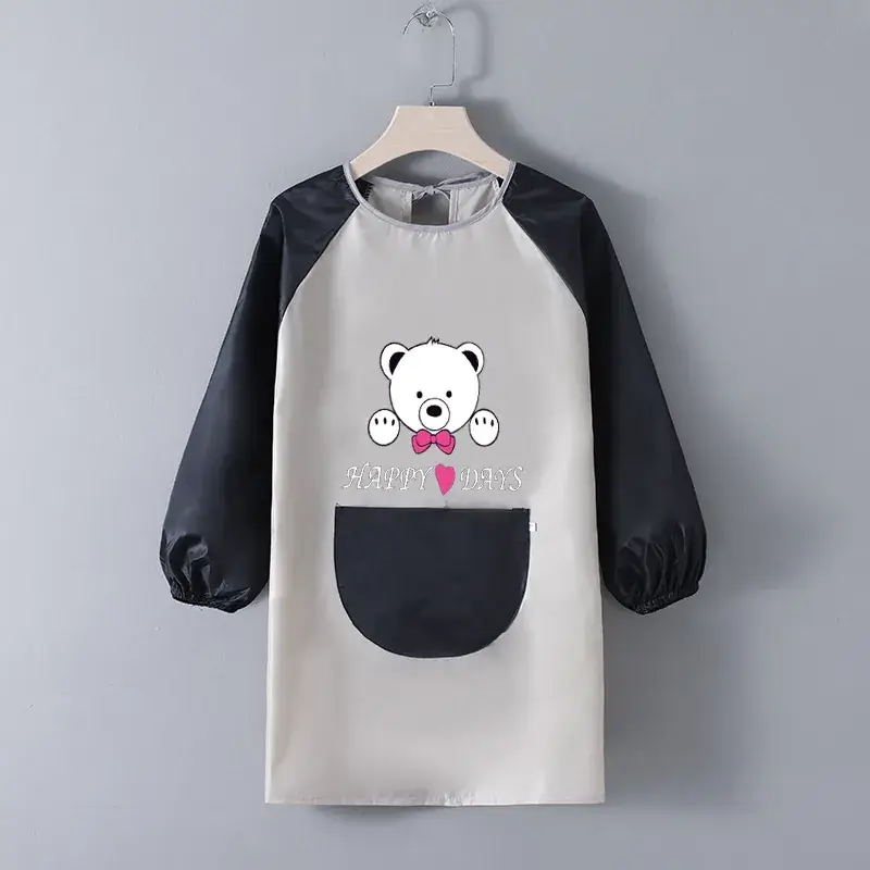 Children's Waterproof Apron Yellow Brown Fall Winter School - Image 25