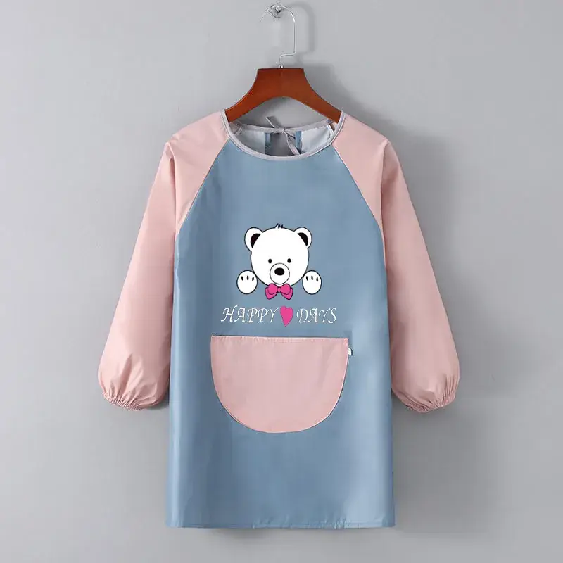 Children's Waterproof Apron Yellow Brown Fall Winter School - Image 27