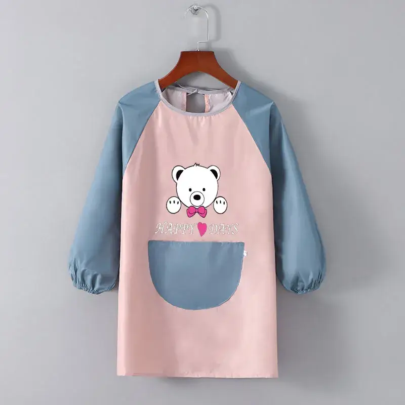 Children's Waterproof Apron Yellow Brown Fall Winter School - Image 28