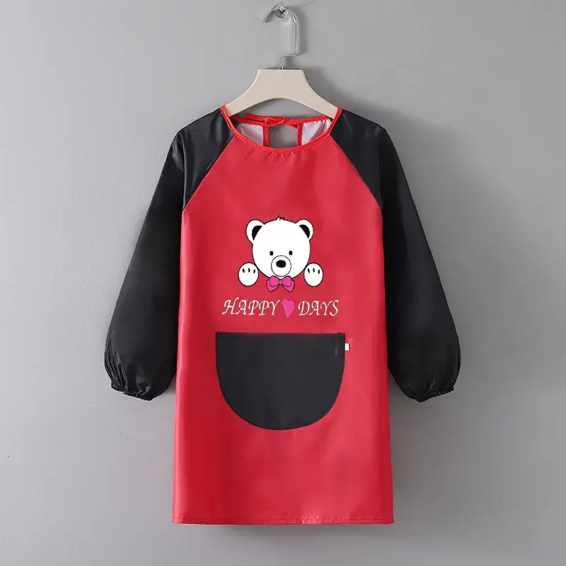 Children's Waterproof Apron Yellow Brown Fall Winter School - Image 29