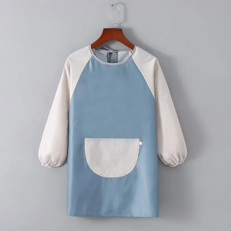 Children's Waterproof Apron Yellow Brown Fall Winter School - Image 3