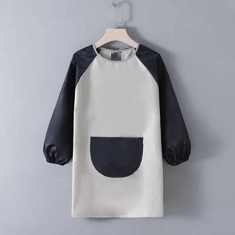 Children's Waterproof Apron Yellow Brown Fall Winter School - Image 5