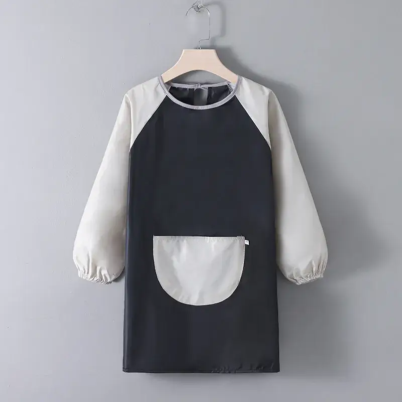 Children's Waterproof Apron Yellow Brown Fall Winter School - Image 6