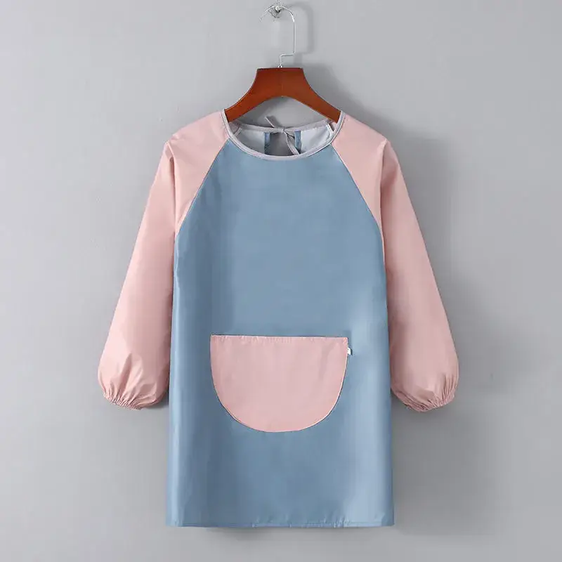 Children's Waterproof Apron Yellow Brown Fall Winter School - Image 7