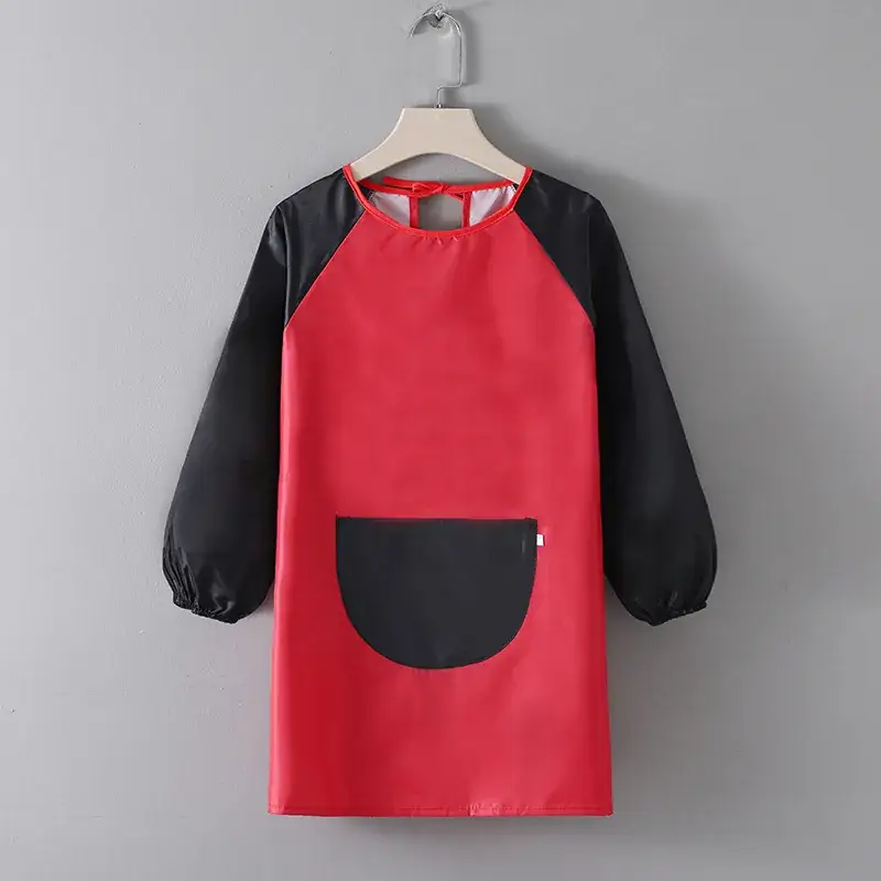 Children's Waterproof Apron Yellow Brown Fall Winter School - Image 9