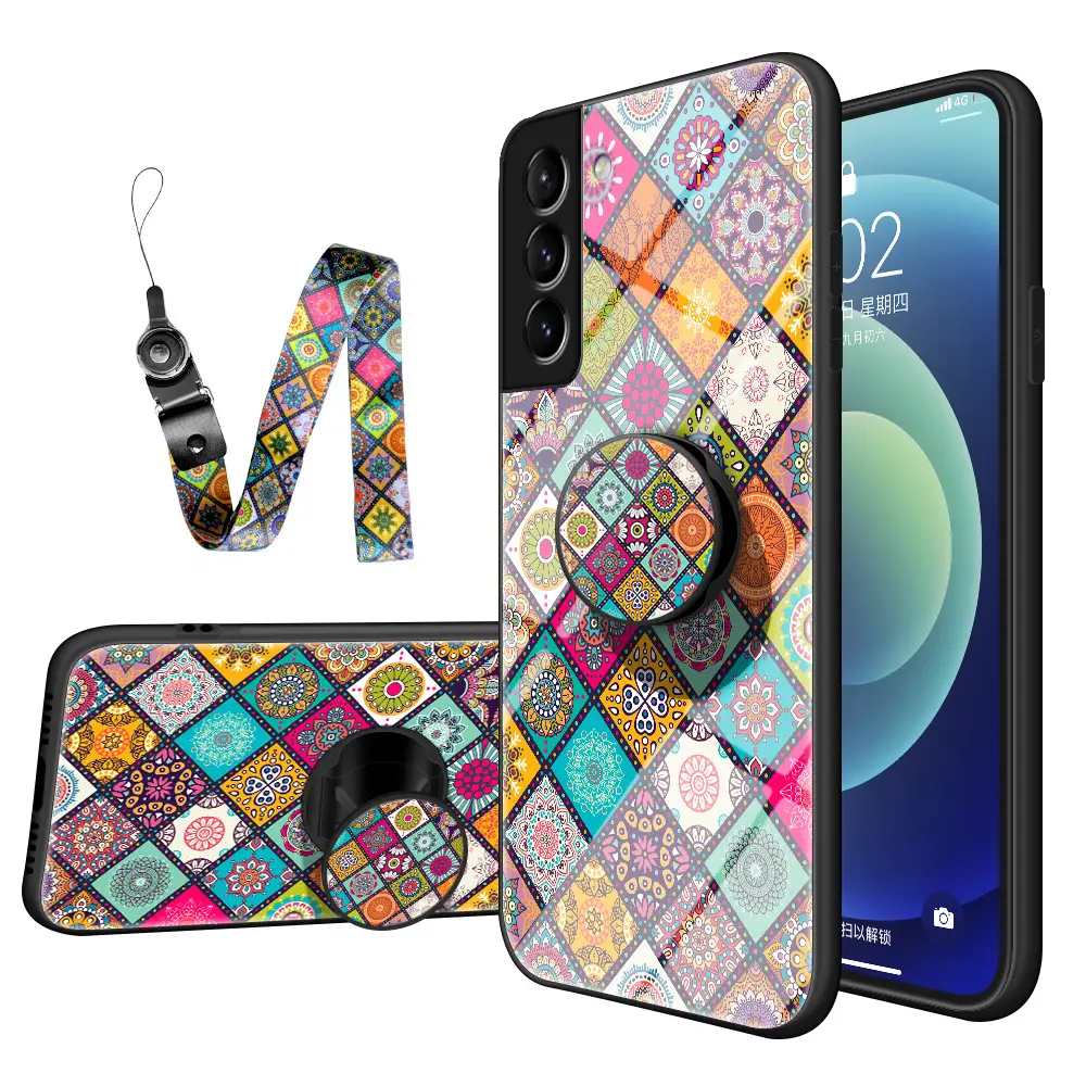 Samsung S25Fe Patterned Glass Mobile Case A56 Protective Cover - Image 2