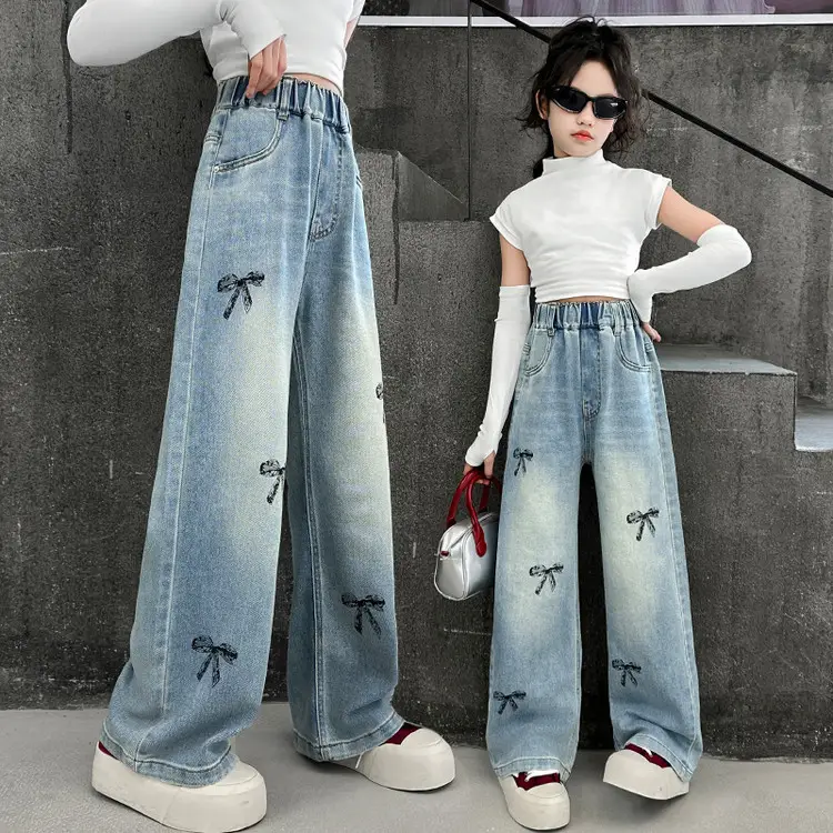 Girls Wide Leg Jeans Spring Autumn 2025 - Image 31