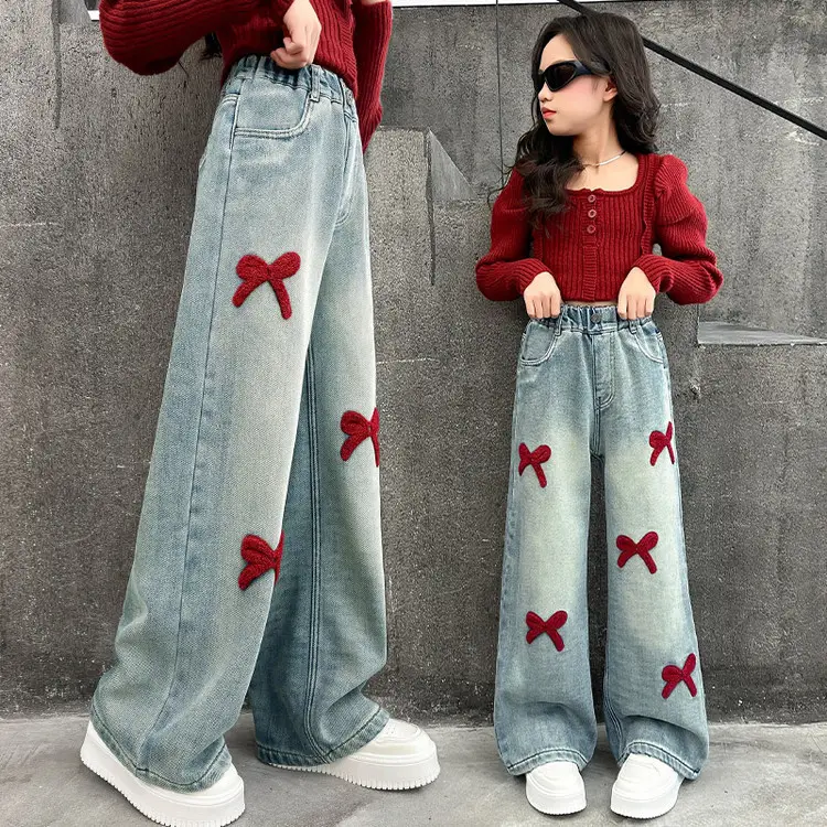 Girls Wide Leg Jeans Spring Autumn 2025 - Image 33