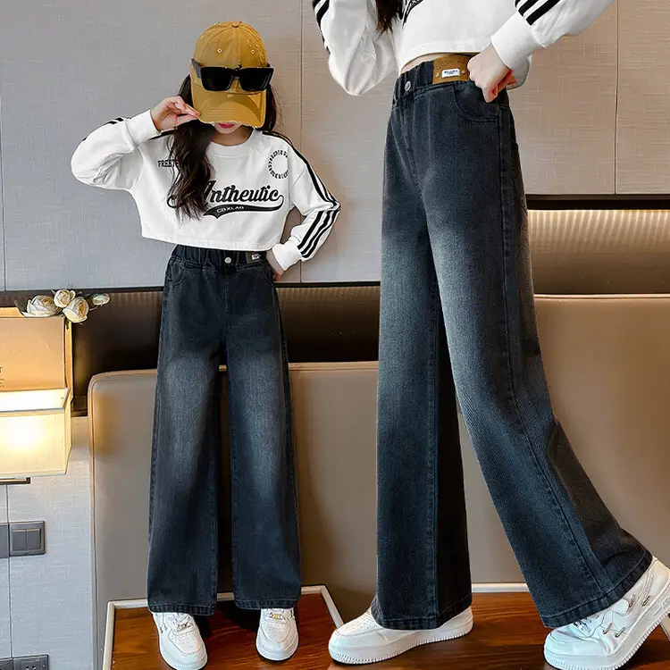 Girls Wide Leg Jeans Spring Autumn 2025 - Image 2