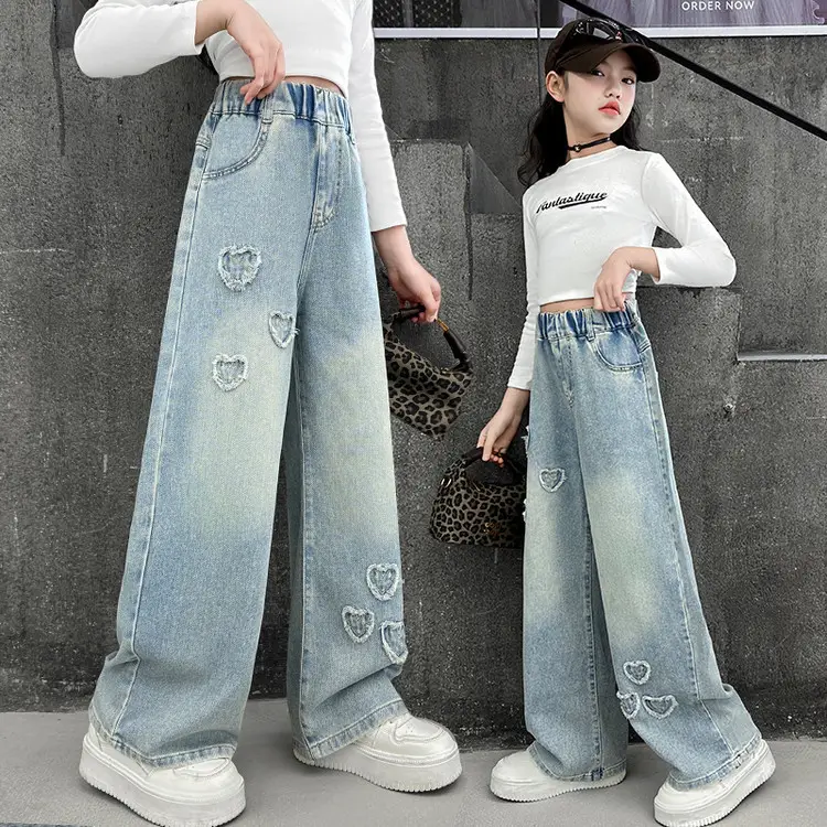 Girls Wide Leg Jeans Spring Autumn 2025 - Image 22