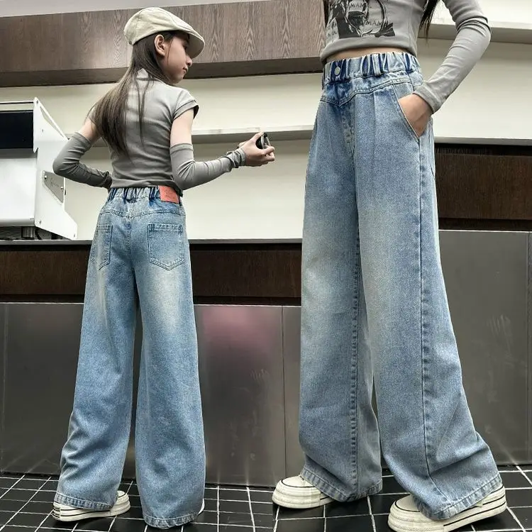 Girls Wide Leg Jeans Spring Autumn 2025 - Image 24