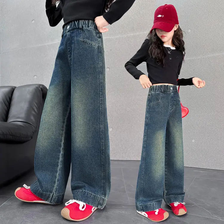 Girls Wide Leg Jeans Spring Autumn 2025 - Image 28