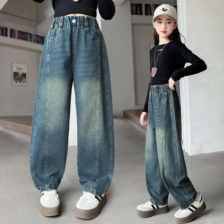 Girls Wide Leg Jeans Spring Autumn 2025 - Image 29