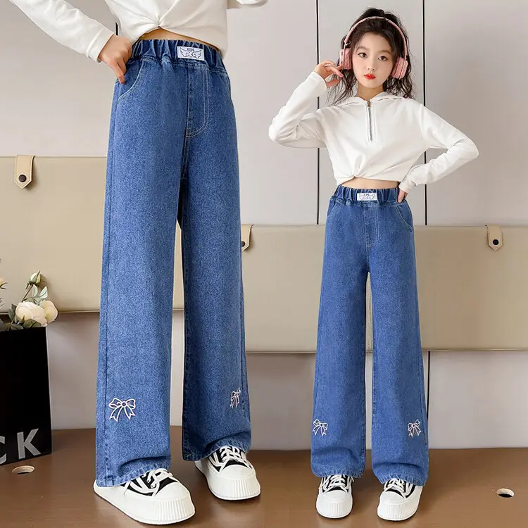 Girls Wide Leg Jeans Spring Autumn 2025 - Image 3