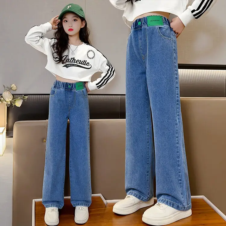 Girls Wide Leg Jeans Spring Autumn 2025 - Image 4
