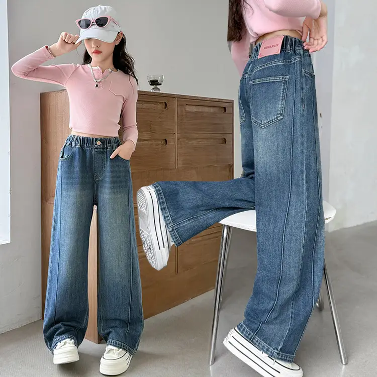 Girls Wide Leg Jeans Spring Autumn 2025 - Image 8