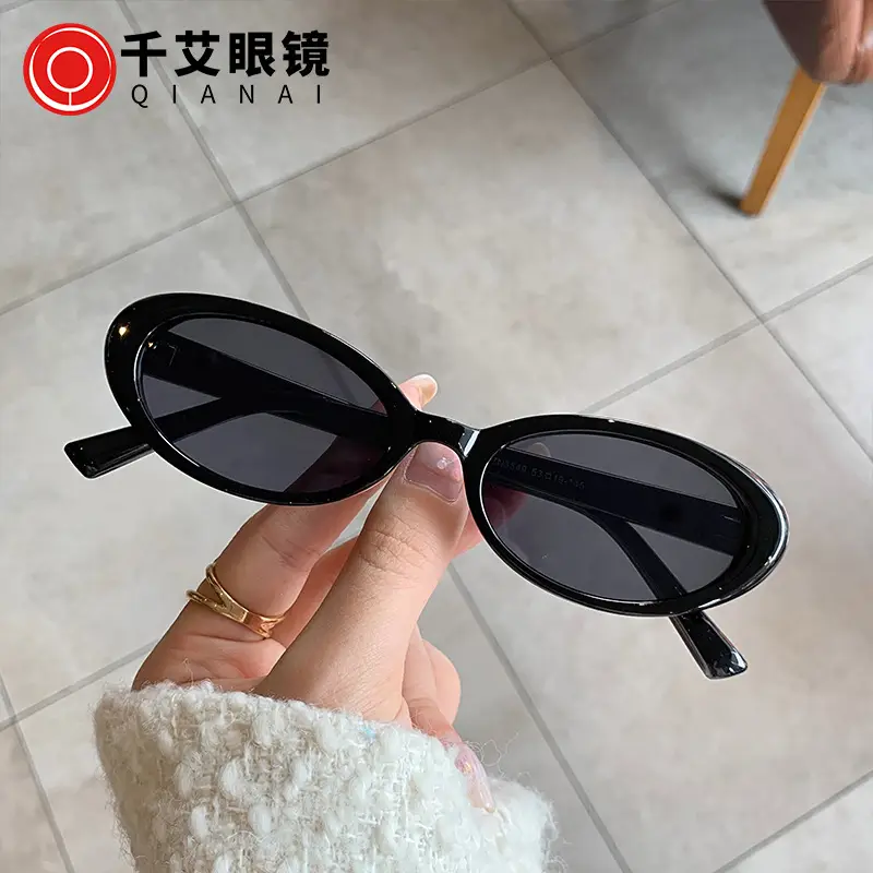 Qianai Oval Sunglasses European American 2023 - Image 7