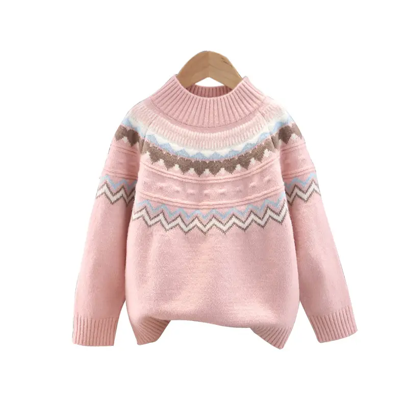 Girls Thick Knit Sweater Round Neck 2025 Winter - Image 6