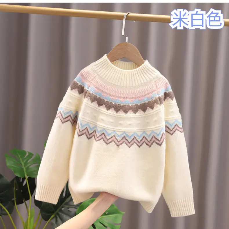 Girls Thick Knit Sweater Round Neck 2025 Winter — feature 5