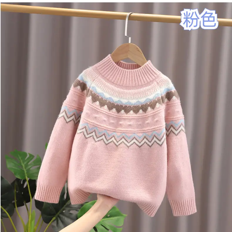 Girls Thick Knit Sweater Round Neck 2025 Winter — feature 6