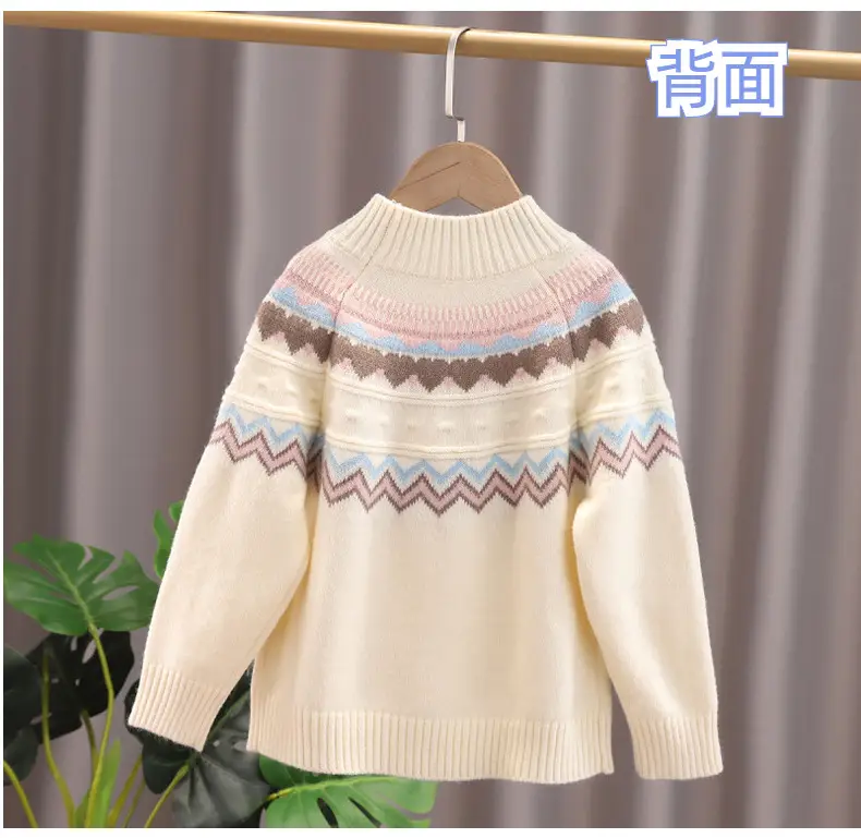 Girls Thick Knit Sweater Round Neck 2025 Winter — feature 8